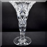 G02. Tall tapered American Brilliant cut glass vase. 10”h x 4”w - $56 